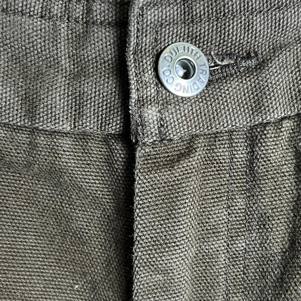 Duluth Trading Co Men's 34x32 Canvas Cargo Pants Brown Workwear Gorpcore